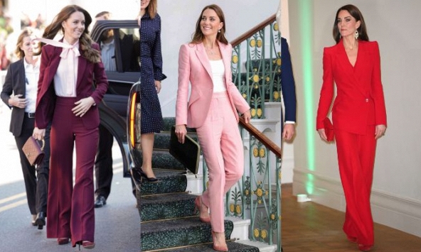 Vương phi Kate có phong cách diện bộ suit đẹp xuất sắc, ngắm là muốn học tập