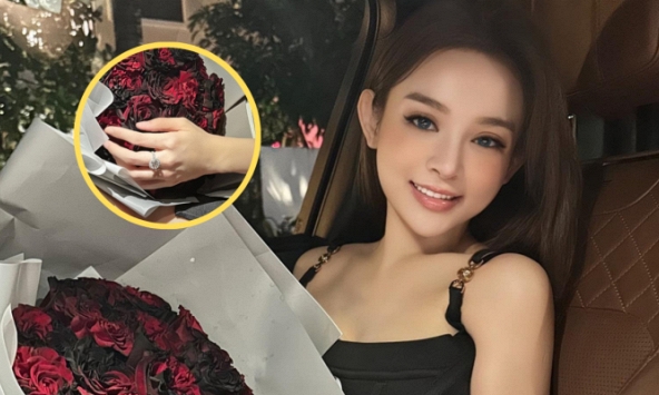 Chồng đại gia của Huyền Baby tặng nhẫn kim cương to đùng để vợ bớt căng thẳng khi luyện tập cho “Đạp gió”