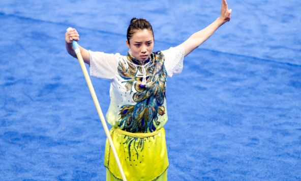 'Ngọc nữ' wushu Dương Thúy Vi biểu diễn với thần thái cực cuốn xuất sắc giành huy chương đồng ASIAD