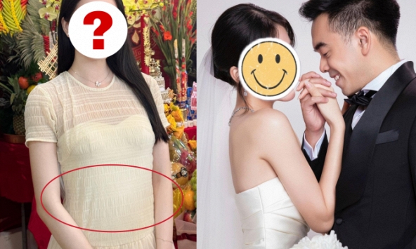 Á hậu Vbiz lộ vòng 2 lùm lùm, mang thai con đầu lòng sau khi kết hôn với chồng doanh nhân? 