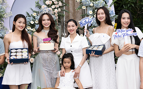 Mai Phương rạng rỡ đón sinh nhật trước thềm thi quốc tế, 'bà trùm Hoa hậu' tặng nóng món quà đặc biệt