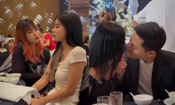 Không ai chịu ai, MisThy và Linh Ngọc Đàm thi nhau tình tứ bên người yêu trong đám cưới streamer đàn anh
