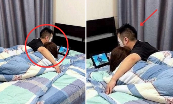 Về nhà thấy chồng nằm ôm “gái lạ” trên giường, vợ định chụp lại bằng chứng thì giật mình trước cảnh này