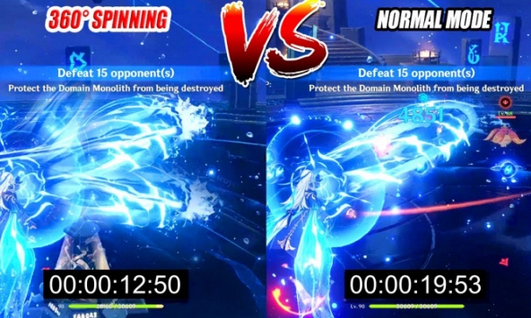 Lối chơi 'con quay' nổi rần rần, người chơi Genshin đua nhau thử nghiệm