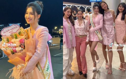 Phương Nhi lên đường chinh chiến Miss International: Nhan sắc ngọt ngào, Mai Phương - Bảo Ngọc cùng dàn hậu đến tiễn 