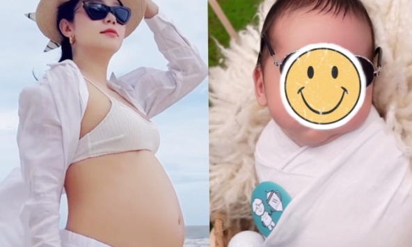 Sau thời gian giấu kín, Minh Hằng lần đầu tiên khoe chính diện gương mặt con đầu lòng