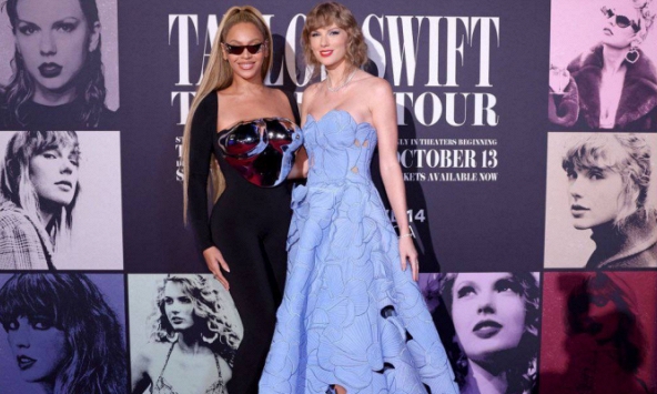 Ảnh hot nhất hôm nay: Taylor Swift và Beyoncé thân thiết tại họp báo ra mắt phim The Eras Tour, bất chấp 2 fandom 'chiến' nhau dữ dội!