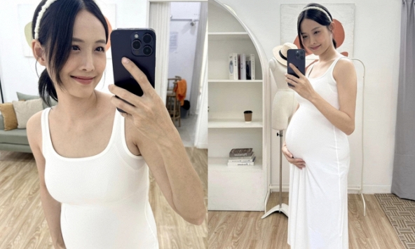 Trương Mỹ Nhân khoe bụng bầu to vượt mặt, nhan sắc ở những tháng cuối thai kỳ gây chú ý