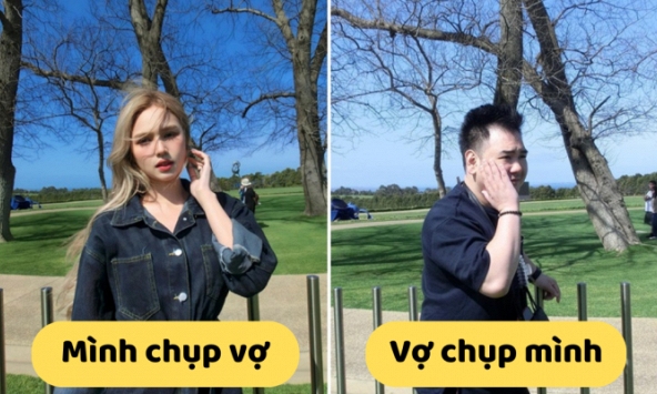 Vợ chồng thiếu gia - hot girl chụp ảnh cùng bối cảnh, cùng để tay lên mặt nhưng xem thành phẩm thì “nó lạ lắm”!