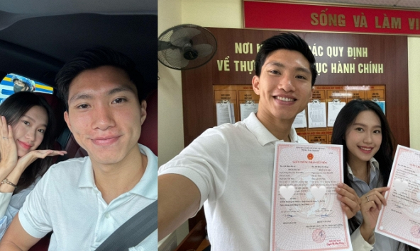 Đoàn Văn Hậu lái xe bạc tỷ đưa Doãn Hải My đi đăng kí kết hôn, hội tuyển thủ nô nức chúc mừng nhưng Tiến Linh lại gây tranh cãi