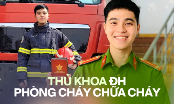 Thủ khoa trường Phòng cháy Chữa cháy được UBND Hà Nội vinh danh: Thăng hàm sớm 1 năm, tâm sự điều sợ nhất khi làm nghề