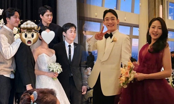 Chen (EXO) tổ chức đám cưới sau 3 năm đăng ký kết hôn: Thành viên EXO hội tụ, cô dâu lần đầu lộ visual gây bão MXH