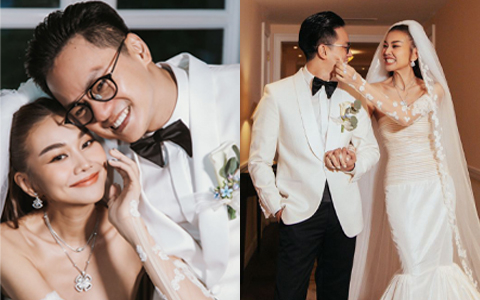 'Hot hòn họt' ảnh cưới full HD Thanh Hằng: Chú rể hôn nhẹ, sửa giày và kề má cô dâu cực tình cảm