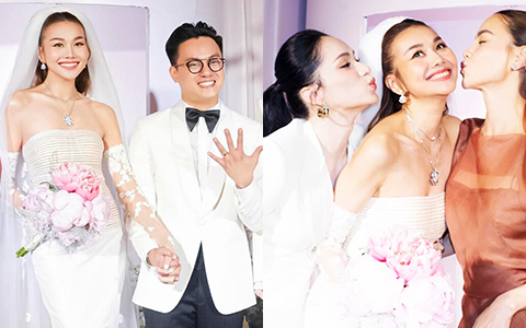Công bố loạt ảnh nét căng đám cưới Thanh Hằng: Cô dâu khoe visual đỉnh bên dàn sao khủng, chú rể sơ hở là 'đánh dấu chủ quyền'