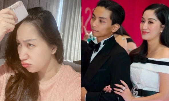 Khánh Thi biểu cảm hờn dỗi khi nhận quà từ Phan Hiển, nói một câu lạnh sống lưng