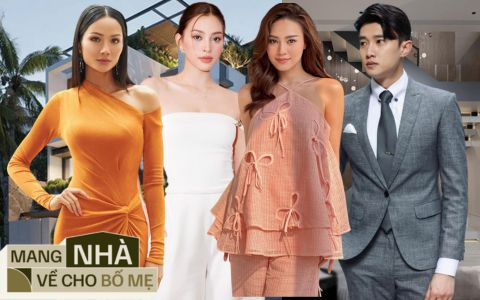 Sao Việt báo hiếu bố mẹ: Tiểu Vy tậu nhà mặt phố ở tuổi 23, Quốc Trường chi 25 tỷ xây biệt thự hoành tráng 