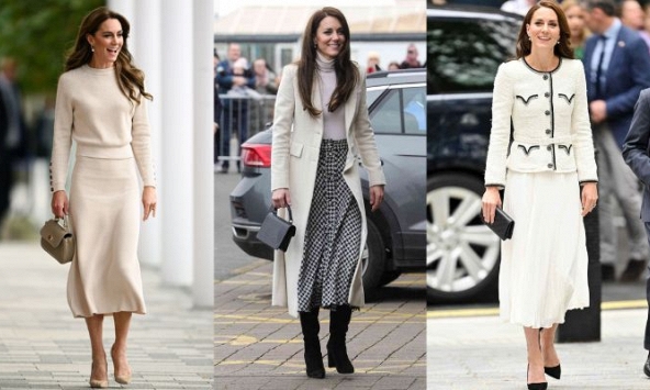 9 set chân váy dài cho thấy đẳng cấp biểu tượng thời trang của Vương phi Kate Middleton