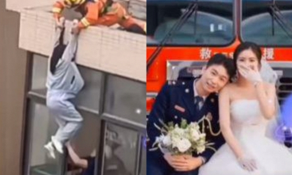 Trong lúc giải cứu, chàng nhân viên cứu hộ nhỡ tay 'động chạm' cô gái đang có ý định tự sát, 3 tháng sau hai người nên duyên vợ chồng