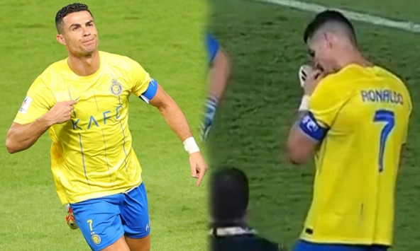 Ronaldo có hành động gây xúc động: Dùng miệng tháo dây giày cho đồng đội gặp chấn thương