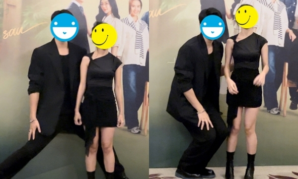 Phim VTV có một cặp đôi chênh lệch chiều cao quá lớn, nam chính phải 'xoạc chân' khi chụp hình với nữ chính