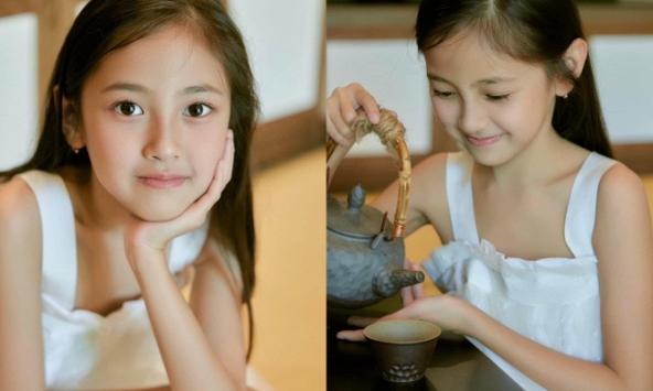 Con gái út Hoa hậu Vbiz được ví như tiểu mỹ nhân, visual 8 tuổi gây sốt 