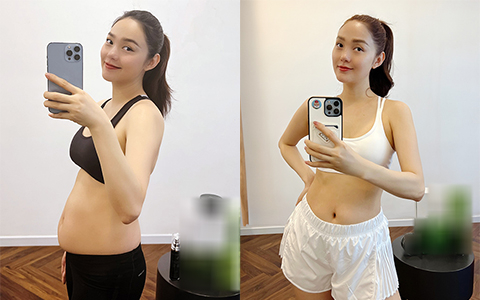 Minh Hằng 'flex' nhẹ vóc dáng thon gọn bất ngờ sau 2 tháng sinh nở, nhan sắc mẹ bỉm gây chú ý