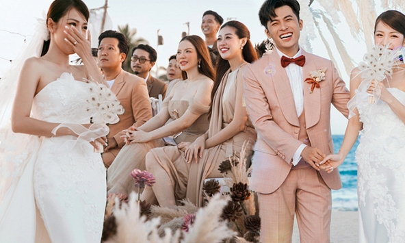 Ảnh nét căng khoảnh khắc vào lễ đường của Puka - Gin Tuấn Kiệt: Chú rể ghi điểm bởi 1 chi tiết, dàn sao nghẹn ngào chứng kiến