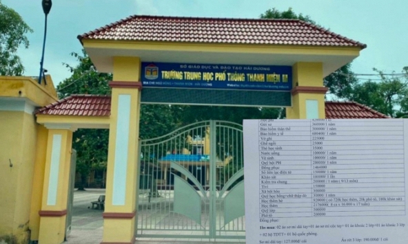Đề nghị kỷ luật hiệu trưởng trường cấp 3 ở Hải Dương lạm thu gần 9 triệu đầu năm học