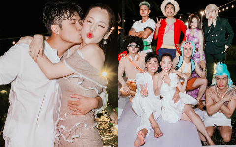 Trọn vẹn ảnh sao Vbiz hoá trang tưng bừng tại tiệc cưới Puka: Chú rể giật mình vì 1 lý do, Tóc Tiên cần 4 người dìu về phòng 