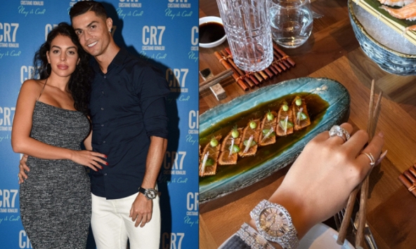 Đi ăn cùng Ronaldo, bạn gái người mẫu 'flex' nhẫn kim cương khổng lồ ở ngón áp út, liệu sắp có đám cưới?