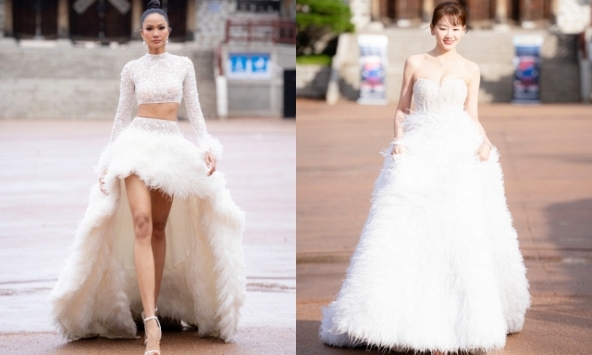 H'Hen Niê, Hari Won sải bước trình diễn trong mưa rét 5 độ tại Hàn Quốc