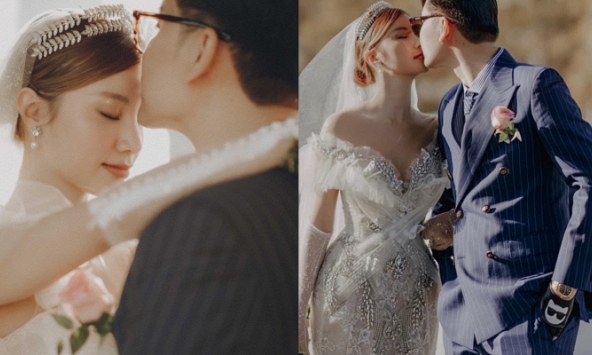 Sau khi xác nhận mang thai con đầu lòng, Hạnh Sino tung ảnh cưới bên ông xã tại Pháp