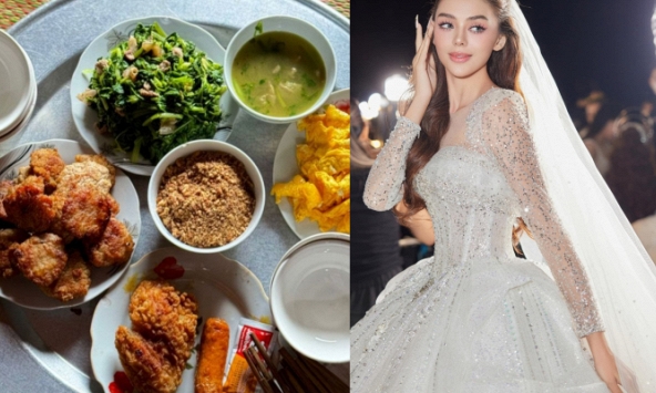 Vợ Tây bày tỏ tình yêu với bà của Bùi Tiến Dũng, khoe mâm cơm quê nhà chồng