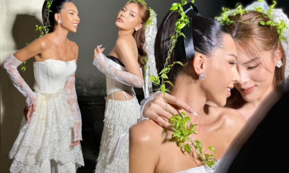 Kỳ Duyên - Minh Triệu diện váy như cô dâu, netizen rần rần: 'Sắp cưới?'