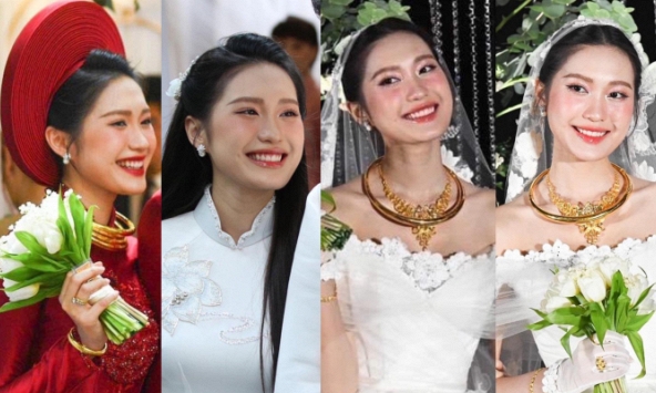 Doãn Hải My - vợ Đoàn Văn Hậu cả đám cưới chỉ khoe một góc nghiêng thần thánh, góc còn lại có bị dìm?