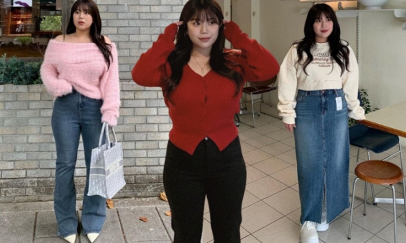 Nàng mũm mĩm nặng gần 80kg phối đồ đông cực khéo, hô biến thân hình trở nên thon thả và gọn gàng hơn