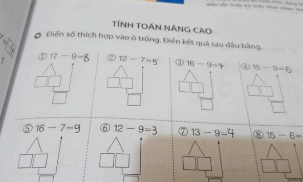 Cả nhà thức đêm giải bài toán cho con nhưng bó tay, lên mạng hỏi ai cũng sốc: 'Lớp 1 mà như lớp 10'
