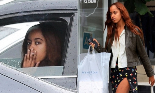 Cựu đệ nhất tiểu thư nhà Obama xuất hiện cực chất trên phố, gây chú ý khi hút thuốc một mình trong ô tô