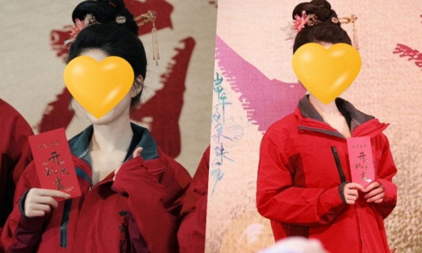 Mỹ nhân Hoa ngữ nổi danh xinh đẹp ngọt ngào ở ngày khai máy phim mới, đứng bên bạn diễn trông cực đẹp đôi