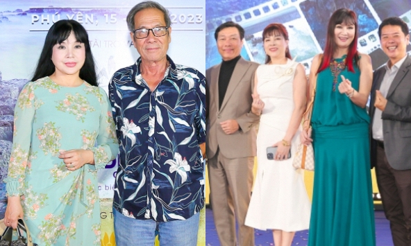 Vợ chồng NSND Lan Hương và dàn sao Việt hội tụ tại sự kiện điện ảnh lớn ở Phú Yên