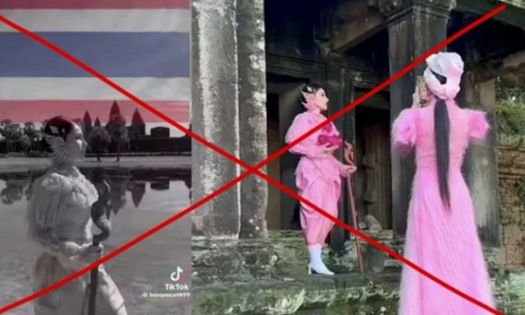 Xem xét xử lý tiktoker Việt Nam quay clip ở đền Angkor Wat nhưng ghép hình vua và cờ Thái Lan