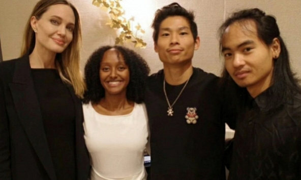 Diện mạo Pax Thiên gây chú ý bên Angelina Jolie trong ngày đặc biệt của em gái 