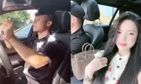 Quang Hải lái Mercedes đưa bạn gái đi Hồ Tây 