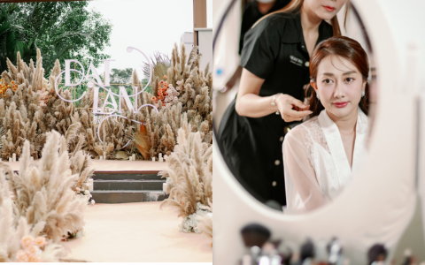 Hé lộ không gian đám cưới Phương Lan - Phan Đạt, cô dâu lộ diện xinh xắn trước giờ G