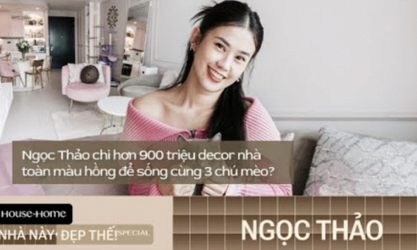 Ngọc Thảo chi hơn 900 triệu decor nhà toàn màu hồng để sống cùng 3 chú mèo?