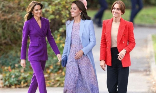 Vương phi Kate Middleton chính là 'sách mẫu' diện trang phục màu sắc sang trọng, tinh tế