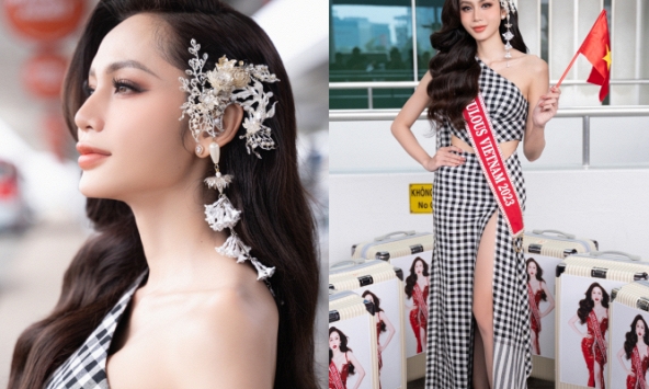 Lương Mỹ Kỳ lên đường chinh chiến Miss Fabulous International 2023: Mang hơn 100kg hành lý, 20 người trong ekip