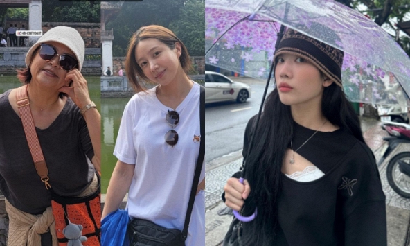 Sao Hàn thi nhau đổ bộ Việt Nam: Hani (EXID) để mặt mộc đi chơi Hà Nội với mẹ, 1 nữ idol hào hứng check-in Đà Nẵng