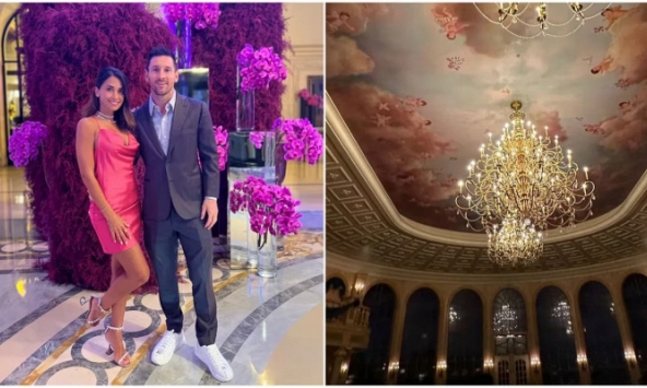 Bà xã Messi khoe được ăn tối tại nhà hàng cổ tích sang trọng, hạnh phúc bên chồng và các con