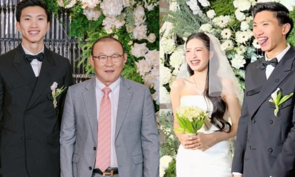 Chi tiết bí ẩn nhất đám cưới Văn Hậu - Hải My: Thầy Park nói gì mà cặp đôi phản ứng thế này!